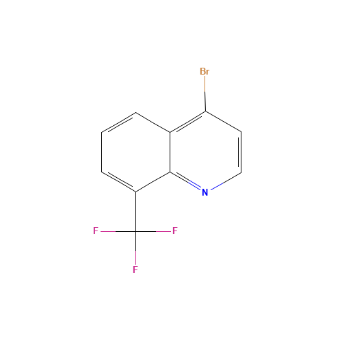 4-BROMO-8-TRIFLUOROMETHYLQUINOLINE (CAS: 260973-10-2) - Chemical Structure and Molecular Formula 