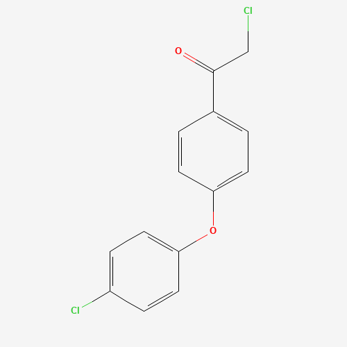 4-(4-CHLOROPHENOXY)-2 CHLORO PHENYL ETHANONE (CAS: 13221-80-2) - Chemical Structure and Molecular Formula 