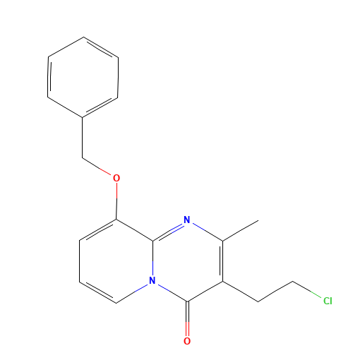 9-Benxyloxy-3-(2-Chloro ethyl)-2-methyl pyrido[1,2-a]pyrimidine-4-one (CAS: 147687-17-0) - Related Chemical Product