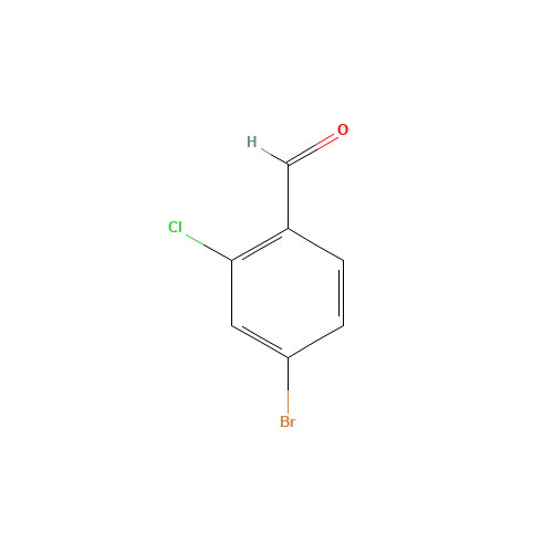 2-Chloro-4-bromobenzaldehyde (CAS: 158435-41-7) - Chemical Structure and Molecular Formula 