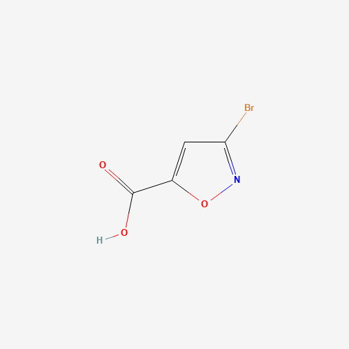 3-BROMOISOXAZOLE-5-CARBOXYLIC ACID (CAS: 6567-35-7) - Chemical Structure and Molecular Formula 