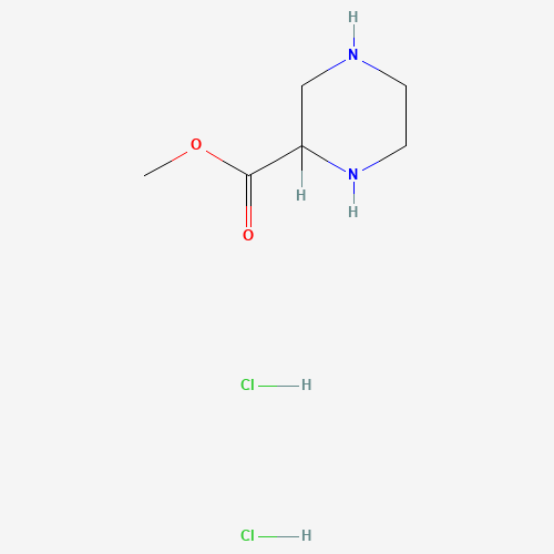 Piperazine-2-carboxylic acid methyl ester dihydrochloride chemical structure Piperazine-2-carboxylic acid methyl ester dihydrochloride (CAS: 122323-88-0) - Chemical Structure and Molecular Formula