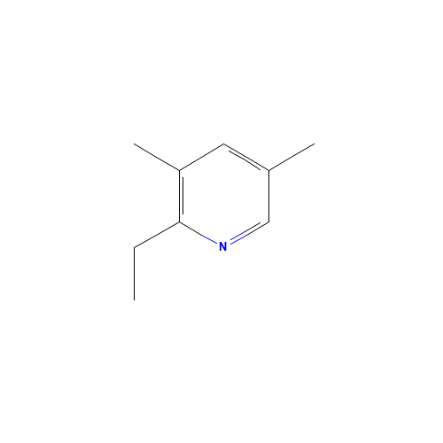 2-ethyl-3,5-dimethylpyridine (CAS: 1123-96-2) - Chemical Structure and Molecular Formula 