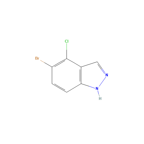 5-Bromo-4-chloro-1H-indazole (CAS: 1082041-90-4) - Chemical Structure and Molecular Formula 