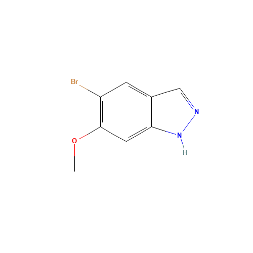 5-BROMO-6-METHOXY (1H)INDAZOLE (CAS: 152626-78-3) - Chemical Structure and Molecular Formula 