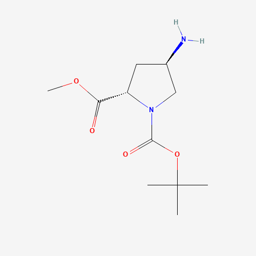N-Boc-trans-4-amino-L-proline methyl ester (CAS: 121148-00-3) - Chemical Structure and Molecular Formula 