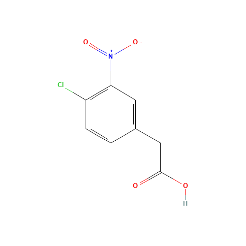 4-CHLORO-3-NITROPHENYLACETIC ACID (CAS: 37777-68-7) - Chemical Structure and Molecular Formula 