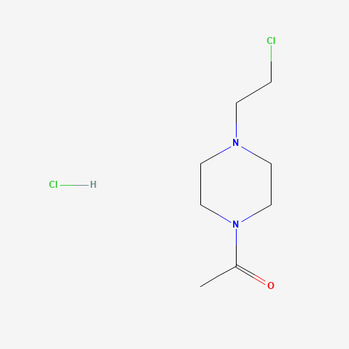 1-ACETYL-4-(2-CHLORO-ETHYL)-PIPERAZINE HCL (CAS: 92928-18-2) - Chemical Structure and Molecular Formula 