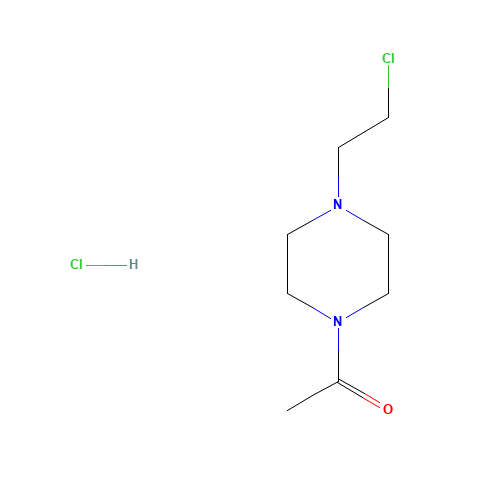 1-ACETYL-4-(2-CHLORO-ETHYL)-PIPERAZINE HCL (CAS: 92928-18-2) - Chemical Structure and Molecular Formula 