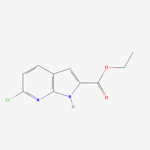 ETHYL 6-CHLORO-7-AZAINDOLE-2-CARBOXYLATE (CAS: 287384-84-3) - Chemical Structure and Molecular Formula 