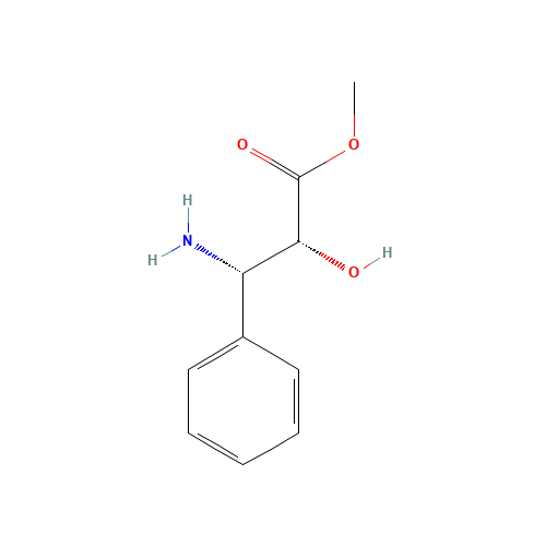 (2R,3S)-3-phenylisoserine methyl ester (CAS: 131968-74-6) - Chemical Structure and Molecular Formula 