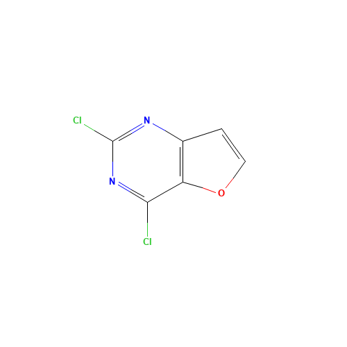 2,4-DICHLOROFURO[3,2-D]PYRIMIDINE (CAS: 956034-07-4) - Chemical Structure and Molecular Formula 
