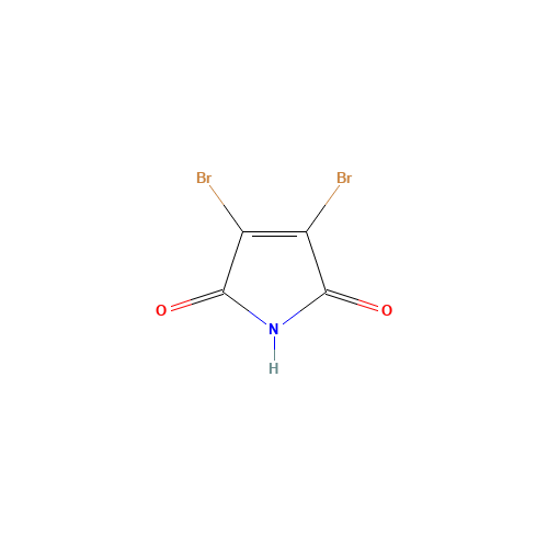 2,3-Dibromomaleinimide (CAS: 1122-10-7) - Chemical Structure and Molecular Formula 