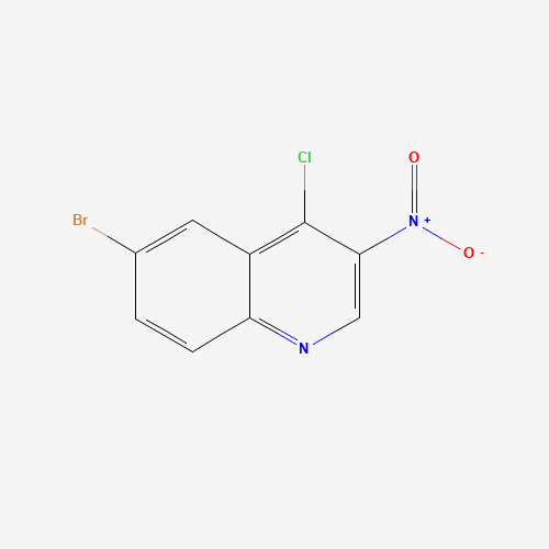 6-BROMO-4-CHLORO-3-NITROQUINOLINE (CAS: 723281-72-9) - Chemical Structure and Molecular Formula 