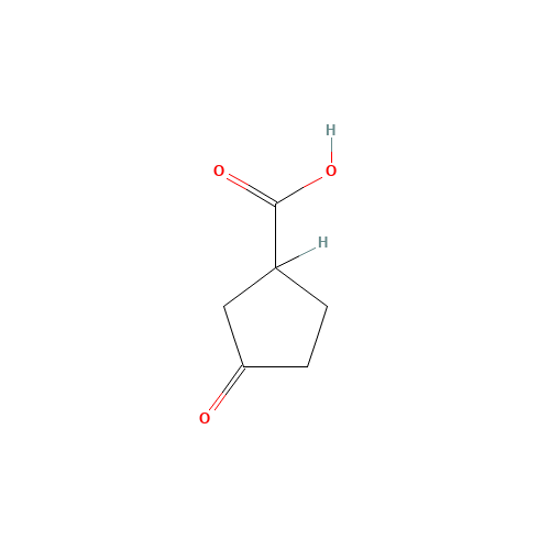 3-Oxocyclopentanecarboxylic acid (CAS: 98-78-2) - Chemical Structure and Molecular Formula 