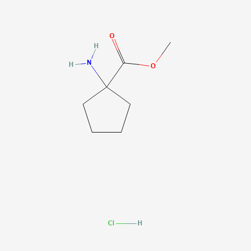 Methyl 1-amino-1-cyclopentanecarboxylate hydrochloride chemical structure Methyl 1-amino-1-cyclopentanecarboxylate hydrochloride (CAS: 60421-23-0) - Chemical Structure and Molecular Formula