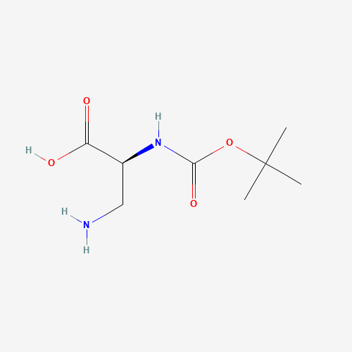 N-alpha-L-(Butoxycarbonyl)-2,3-diaminopropionic acid (CAS: 73259-81-1) - Chemical Structure and Molecular Formula 