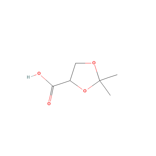 2,2-Dimethyl-1,3-Dioxolane-4-Carboxylic Acid (CAS: 62075-55-2) - Chemical Structure and Molecular Formula 