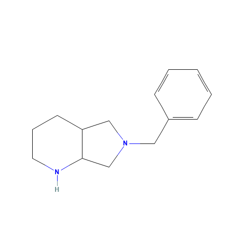 6-BENZYL-OCTAHYDRO-PYRROLO[3,4-B]PYRIDINE (CAS: 128740-14-7) - Chemical Structure and Molecular Formula 