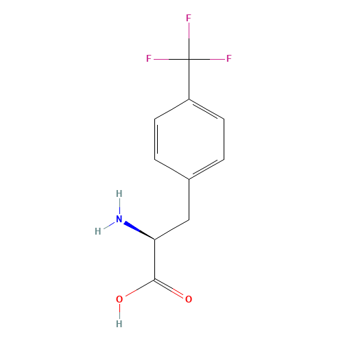 4-(Trifluoromethyl)-L-phenylalanine (CAS: 114926-38-4) - Chemical Structure and Molecular Formula 