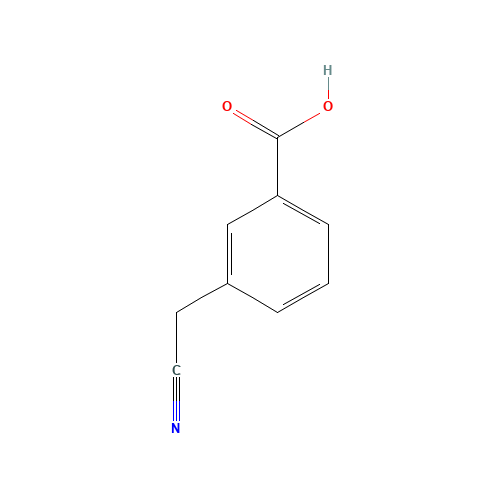 3-(CYANOMETHYL)BENZOIC ACID (CAS: 5689-33-8) - Chemical Structure and Molecular Formula 