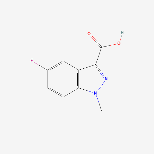 5-FLUORO-1-METHYL-1H-INDAZOLE-3-CARBOXYLIC ACID (CAS: 886368-88-3) - Chemical Structure and Molecular Formula 