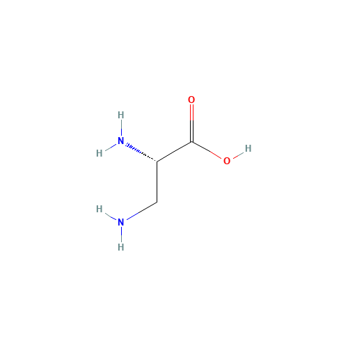 L-2,3-Diaminopropionic acid (CAS: 4033-39-0) - Chemical Structure and Molecular Formula 