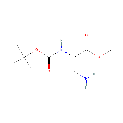 3-Amino-N-Boc-L-alanine methyl ester (CAS: 61040-20-8) - Chemical Structure and Molecular Formula 