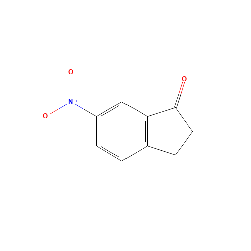 6-NITROINDANONE (CAS: 24623-24-3) - Chemical Structure and Molecular Formula 