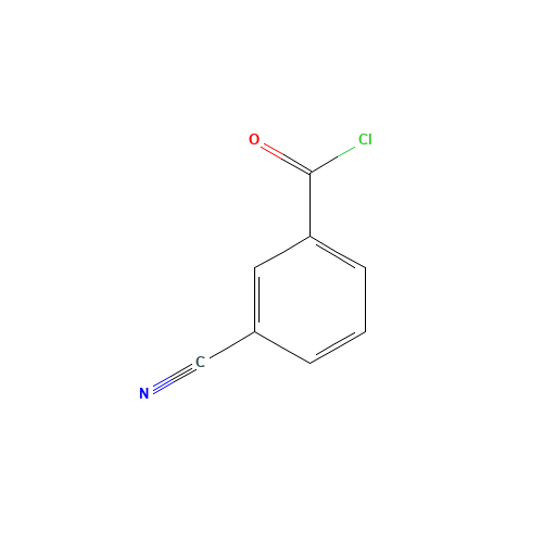 3-Cyanobenzoyl chloride (CAS: 1711-11-1) - Chemical Structure and Molecular Formula 