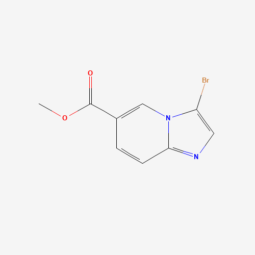 methyl 3-bromoH-imidazo[1,2-a]pyridine-6-carboxylate (CAS: 886361-98-4) - Chemical Structure and Molecular Formula 