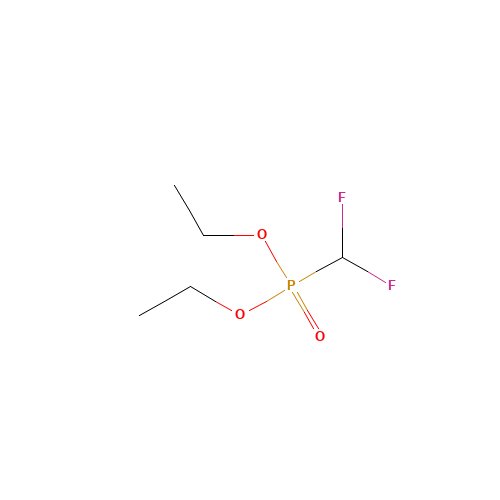 DIFLUOROMETHYLPHOSPHONIC ACID DIETHYL ESTER (CAS: 1478-53-1) - Chemical Structure and Molecular Formula 
