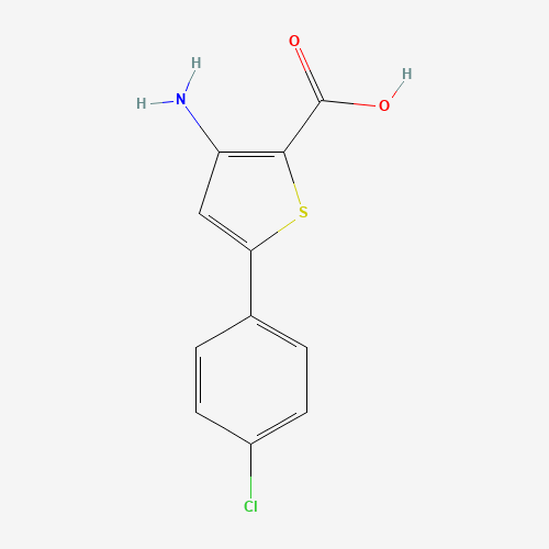 3-amino-5-(4-chlorophenyl)-2-thiophenecarboxylic acid (CAS: 187949-86-6) - Chemical Structure and Molecular Formula 
