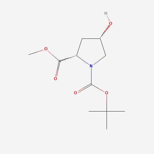 N-Boc-cis-4-Hydroxy-L-proline methyl ester (CAS: 102195-79-9) - Chemical Structure and Molecular Formula 