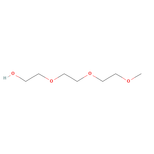 TRIETHYLENE GLYCOL MONOMETHYL ETHER (CAS: 112-35-6) - Chemical Structure and Molecular Formula 
