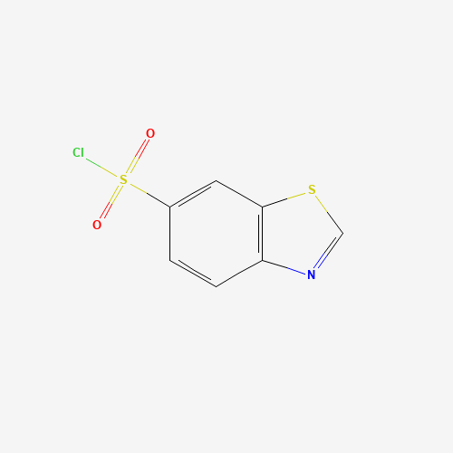 1,3-BENZOTHIAZOLE-6-SULFONYL CHLORIDE (CAS: 181124-40-3) - Chemical Structure and Molecular Formula 