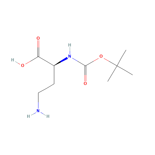 Boc-L-2,4-diaminobutyric acid (CAS: 25691-37-6) - Chemical Structure and Molecular Formula 