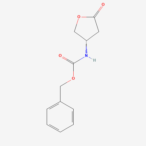 Benzyl (S)-(-)-tetrahydro-5-oxo-3-furanylcarbamate (CAS: 87219-29-2) - Chemical Structure and Molecular Formula 