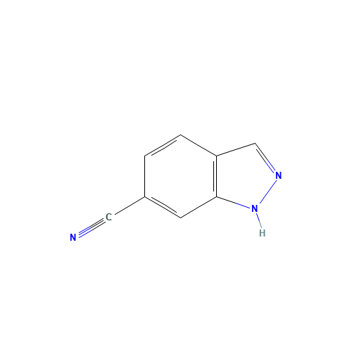 1H-INDAZOLE-6-CARBONITRILE (CAS: 141290-59-7) - Chemical Structure and Molecular Formula 