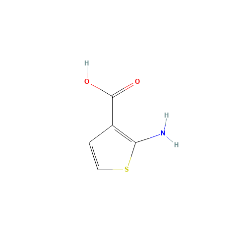 3-Thiophenecarboxylicacid,2-amino-(9CI) (CAS: 56387-08-7) - Chemical Structure and Molecular Formula 
