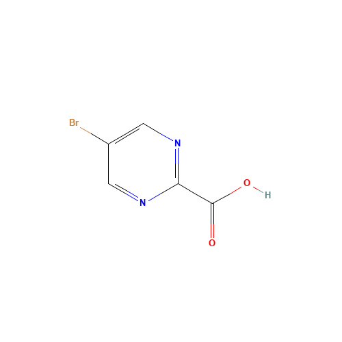 5-BROMOPYRIMIDINE-2-CARBOXYLIC ACID (CAS: 37131-87-6) - Chemical Structure and Molecular Formula 