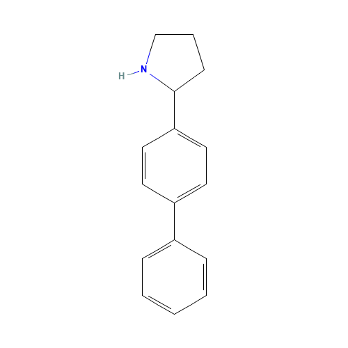 2-BIPHENYL-4-YL-PYRROLIDINE (CAS: 5424-66-8) - Chemical Structure and Molecular Formula 