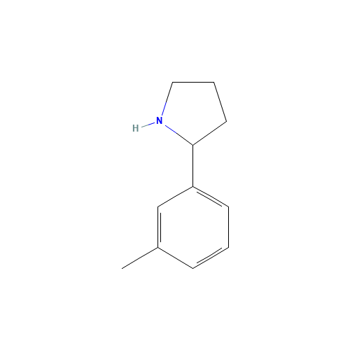 2-(3-METHYLPHENYL)PYRROLIDINE (CAS: 72216-05-8) - Chemical Structure and Molecular Formula 