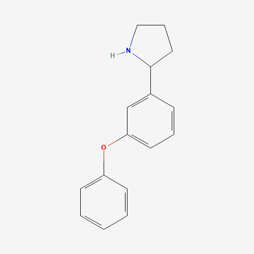 2-(3-PHENOXYPHENYL)-PYRROLIDINE (CAS: 68548-75-4) - Chemical Structure and Molecular Formula 
