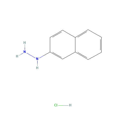 2-Naphthylhydrazine hydrochloride (CAS: 2243-58-5) - Chemical Structure and Molecular Formula 