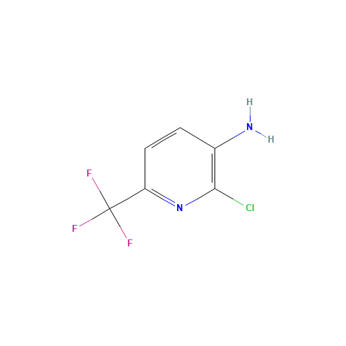 3-Amino-2-chloro-6-(trifluoromethyl)pyridine (CAS: 117519-09-2) - Chemical Structure and Molecular Formula 