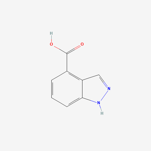 1H-INDAZOLE-4-CARBOXYLIC ACID (CAS: 677306-38-6) - Chemical Structure and Molecular Formula 