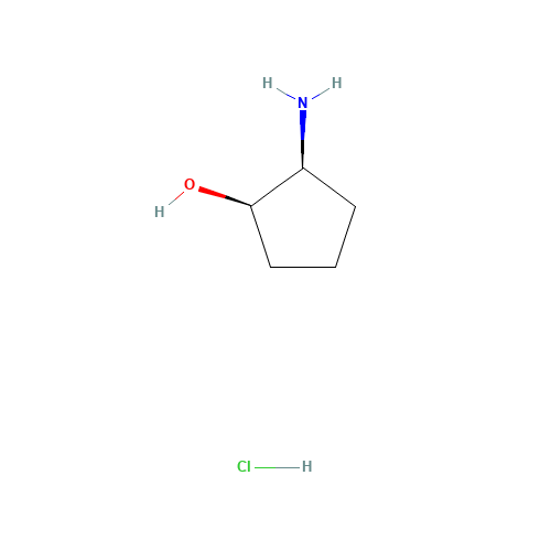 CIS-2-AMINO-CYCLOPENTANOL HYDROCHLORIDE (CAS: 31889-37-9) - Chemical Structure and Molecular Formula 