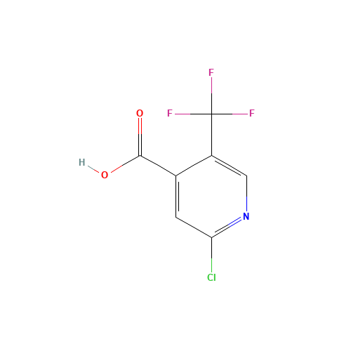 2-Chloro-5-(trifluoromethyl)isonicotinic acid (CAS: 505084-58-2) - Chemical Structure and Molecular Formula 