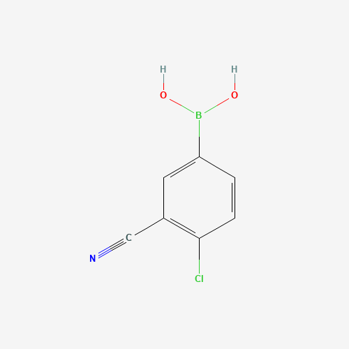 4-Chloro-3-cyanophenylboronic acid (CAS: 871332-95-5) - Chemical Structure and Molecular Formula 